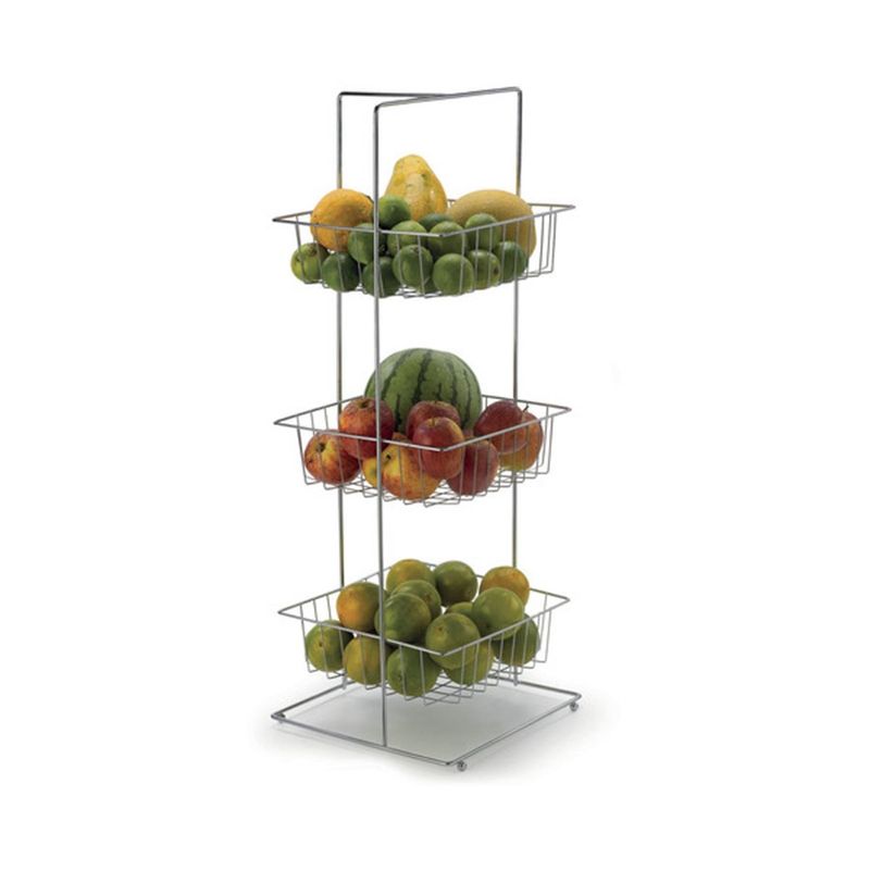 Fruteira Master Tripla em Aço Cromado  Arthi Aramados