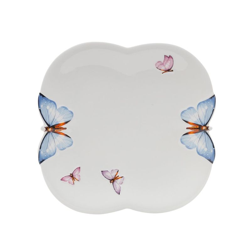 Jogo Pratos Rasos 6 Peças Borboleta - Rojemac Jogo Pratos Rasos 6 Peças Borboleta - Rojemac