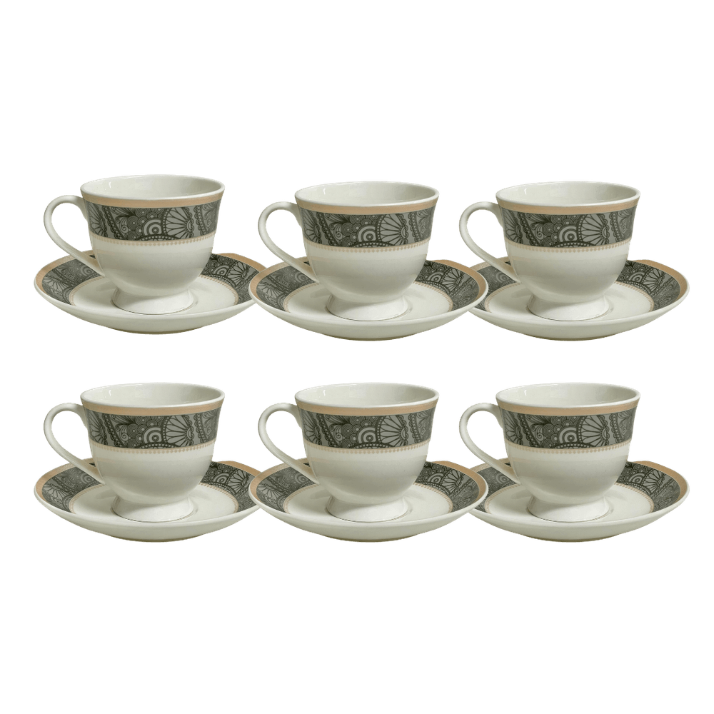 Conjunto de chá turco, contendo taças (6), jarro, bule