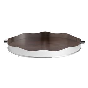 bandeja-galeria-lisa-oval-grande-prata-com-fundo-de-madeira