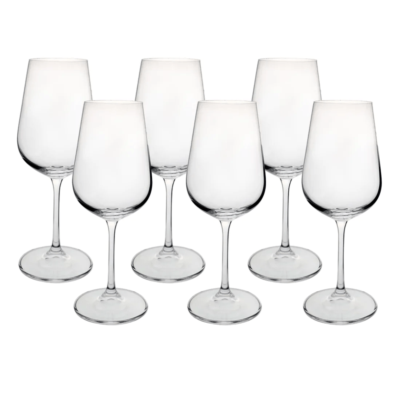 Jogo 6 Taças Vinho Branco em Cristal Ecológico Strix 360 ml Bohemia - Casa  Goianita