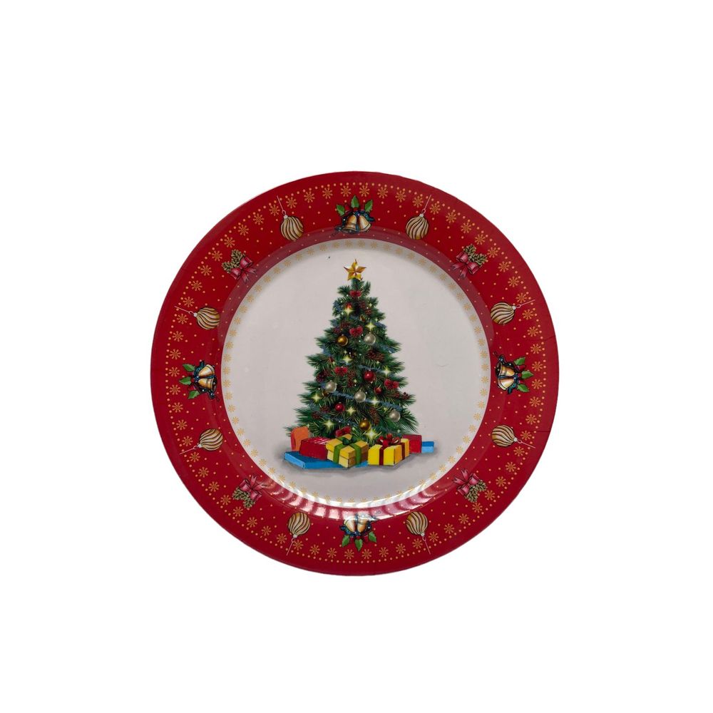 Prato Sobremesa Árvore de Natal Colorido D&A - Casa Goianita Prato Sobremesa Árvore de Natal Colorido D&A - Casa Goianita